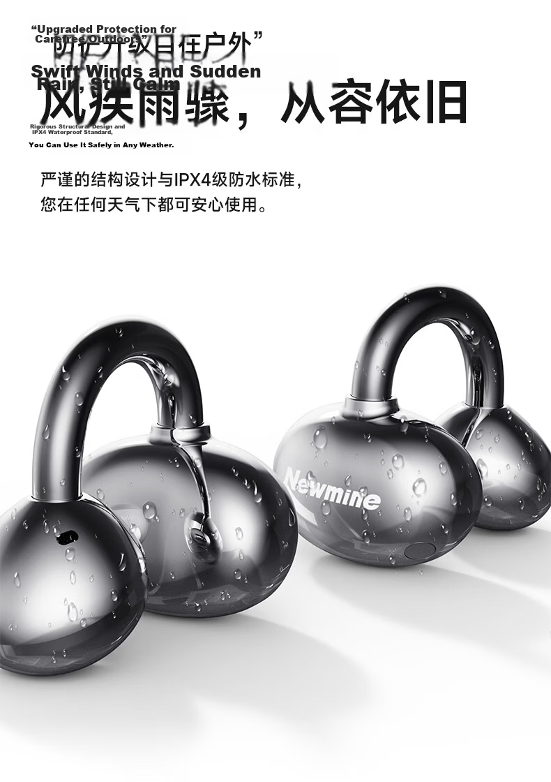 Newman 2026 Latest AI Real-Time Translation Bluetooth Bone Conduction Wireless Open-Ear Clip-On Sports Earphones Long Battery Life for Music Running and Calls 19