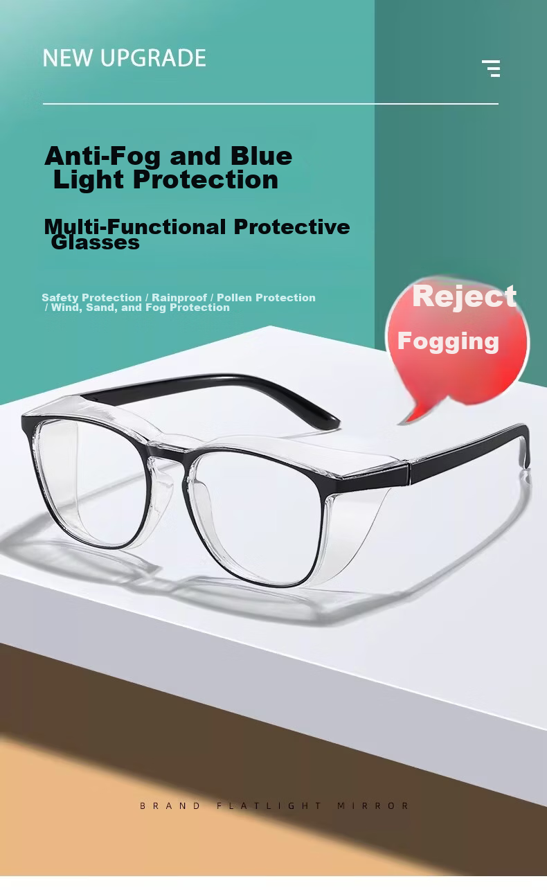 PEAK Protective Goggles Blue Light Blocking Anti-Fog Pollen Wind Dust Splash Multifunctional Safety Glasses Black 1
