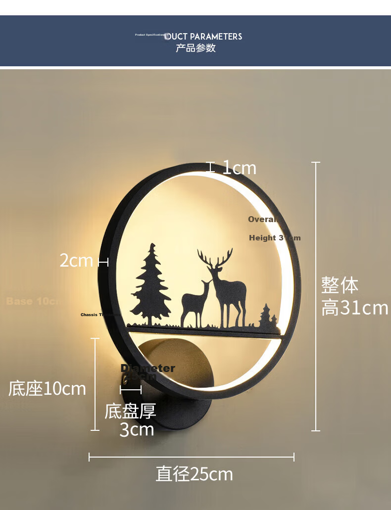 Dengling Full-Spectrum Eye-Care LED Nordic Wall Lamp for Bedroom Bedside, Corridor, Staircase, Living Room Background Wall 15