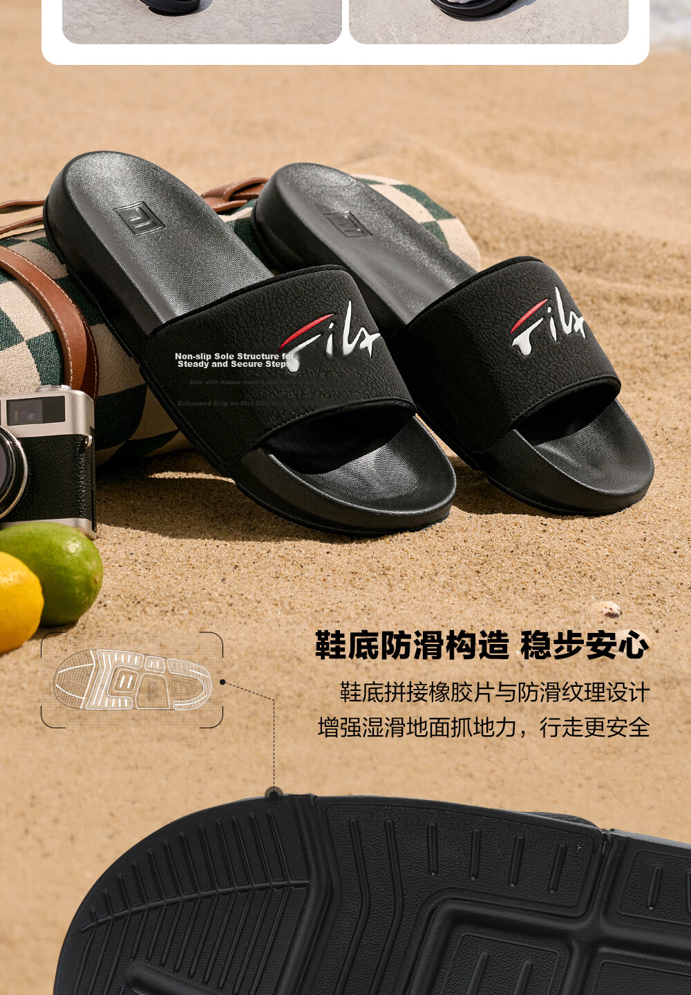 FILA Drift Boat 2 Men's Sports Slippers 2026 Summer New Casual Men's Sandals 3