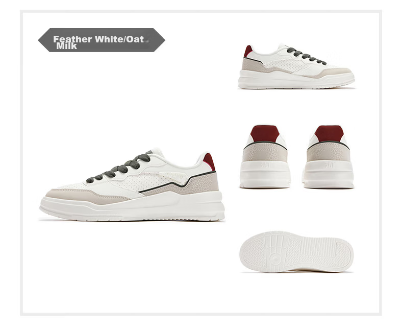 361° Yuhang Casual Men's Shoes Summer Breathable White Thick-Soled Versatile Sports Sneakers Board Shoes Men 672616620-1 43