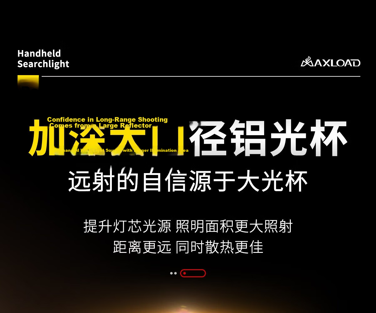 MAX LOAD Flashlight High Brightness Rechargeable Outdoor LED High Power Long Range Large Capacity Portable Spotlight 28