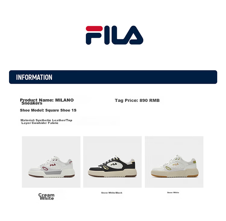 FILA Official Women's CAMPUS 1S Sneakers 2026 Spring Square Casual Shoes 20