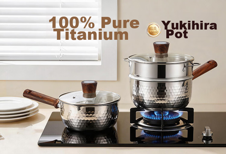Carrot Pure Titanium Baby Milk Pot Non-Coated Yukihira Pot Infant Small Milk Pot Soup Pot Instant Noodle Pot Integrated 22cm 1