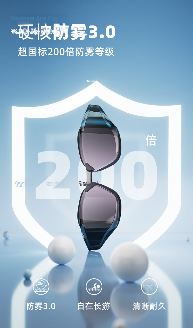 Keep Swimming Goggles Coated Waterproof Anti-Fog Upgraded Clear Comfortable Non-Tight Swim Glasses White Plano 2