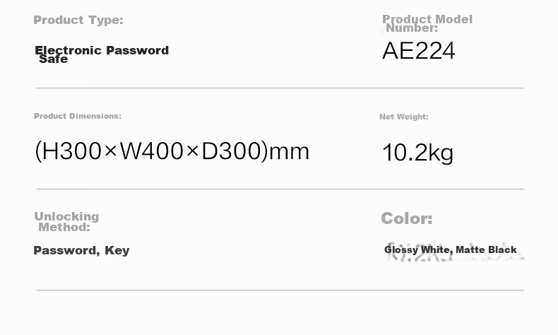 Deli Safe 26th Anniversary New Home Safe Supreme 30cm Password Unlock Small Security Box Anti-Theft Piggy Bank Automatic Door Opening AE224 White 19