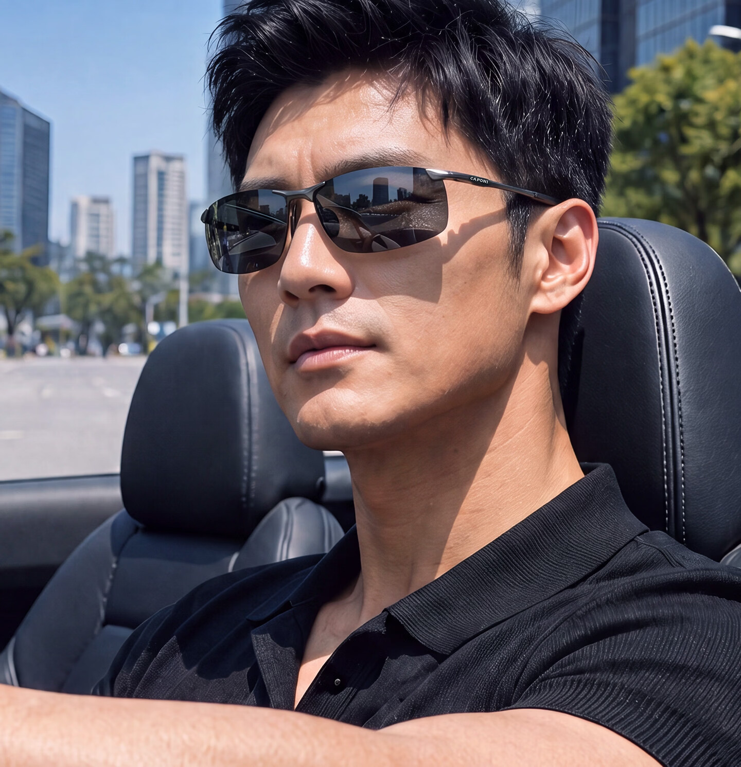 Jiaboli Polarized Photochromic Sunglasses for Men, Driving Sunglasses, Cycling Glasses, Day And Night Use, Driving UV Protection, Anti-Glare 3