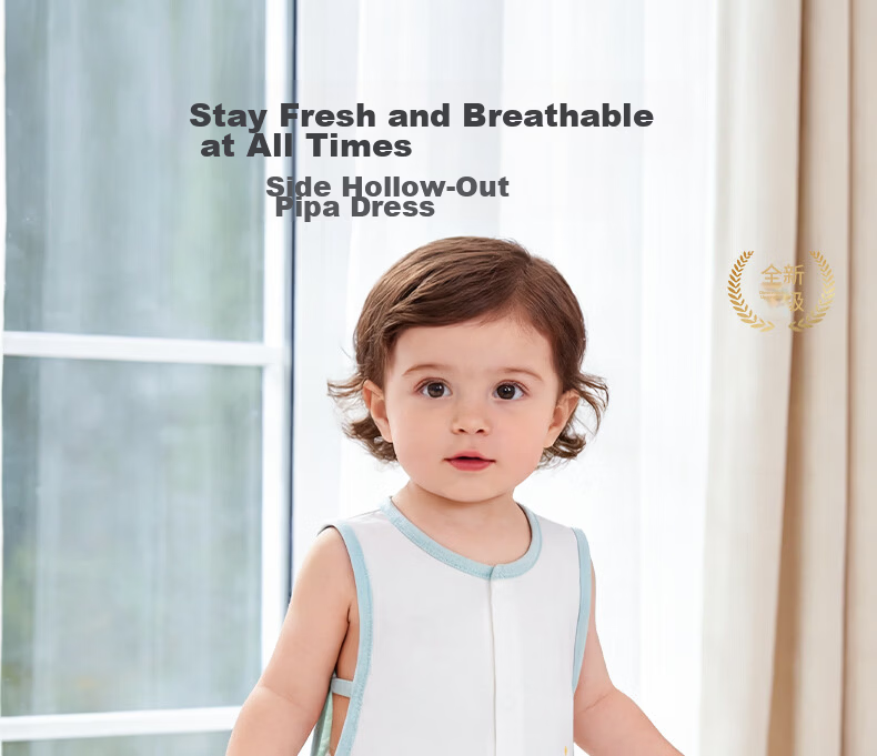Tonglian Chuxin Baby Romper Summer Thin Newborn Infant Sleeveless Bodysuit Belly Protection Jumpsuit 1