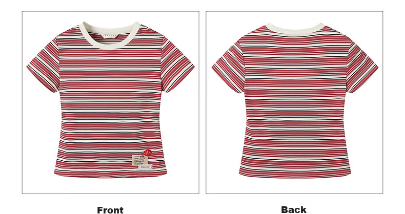TonLion 2026 Summer Women's Striped Slim Fit Short Sleeve T-Shirt, Stylish and Comfortable, Age-Reducing Basic Tee 30