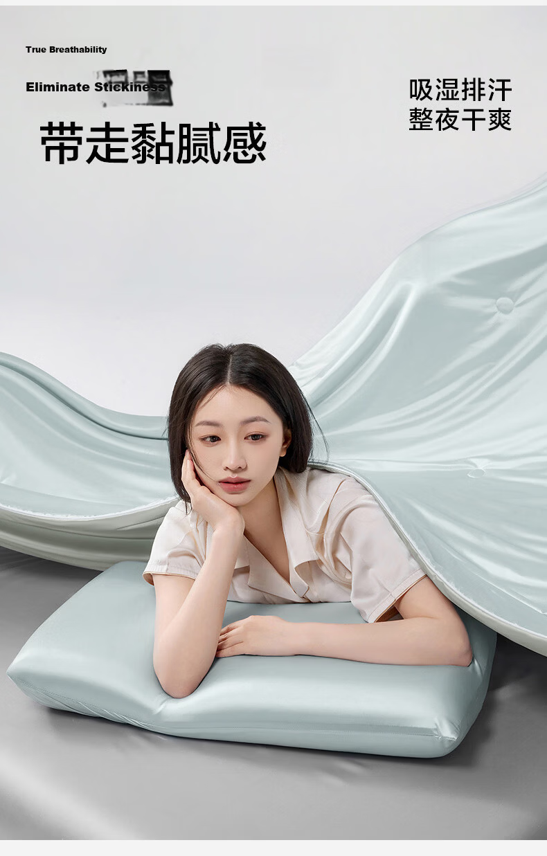 Wuyinliangpin Class A Cooling Ice Silk Summer Quilt, Deep Sleep Temperature Control Thin Quilt, Machine Washable Air Conditioning Comforter, 150*200cm 6