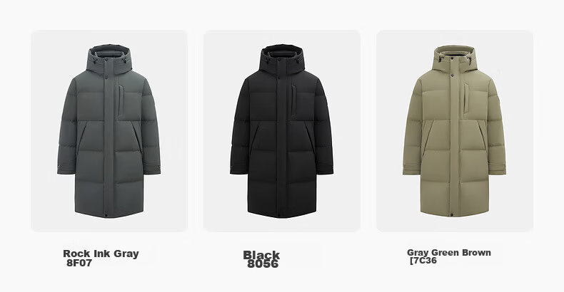 Snow Flying 2025 New Men's Mid-Length Simple Business Casual Hooded Down Jacket Straight Slim Thick Warm 33