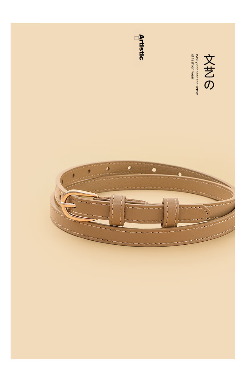 Viney Women's Genuine Leather Pin Buckle Belt Simple Versatile Casual Fashion Waistband Luxury Birthday Gift 5