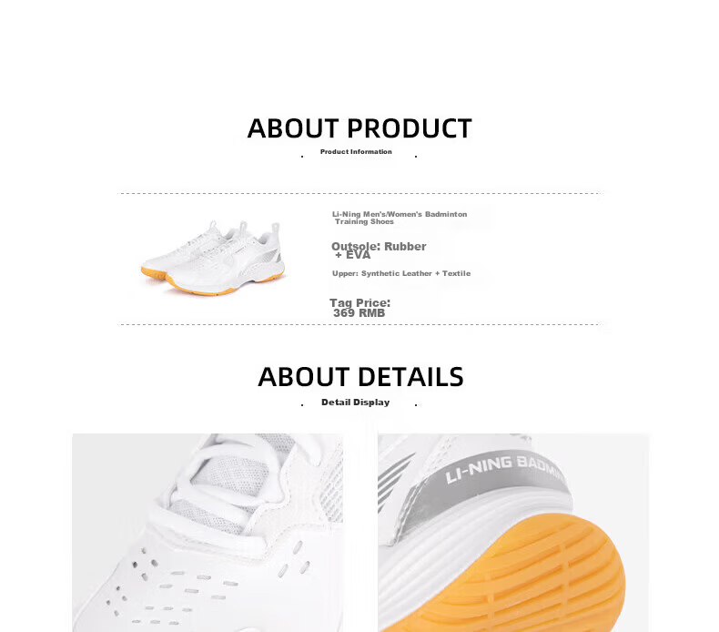 LI-NING Badminton Shoes All-Rounder V Series Unisex Adult and Kids Parent-Child Durable Anti-Twist Non-Slip Shock Absorption 14
