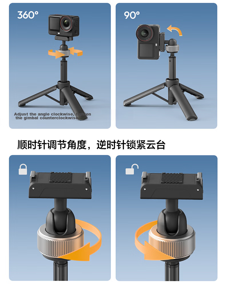 Ulanzi MT95 Colorful Mini Tripod Action6/Nano Magnetic Quick-Release Selfie Stick Tripod Camera Handle Sports Camera Accessory Handheld Extension Rod 9