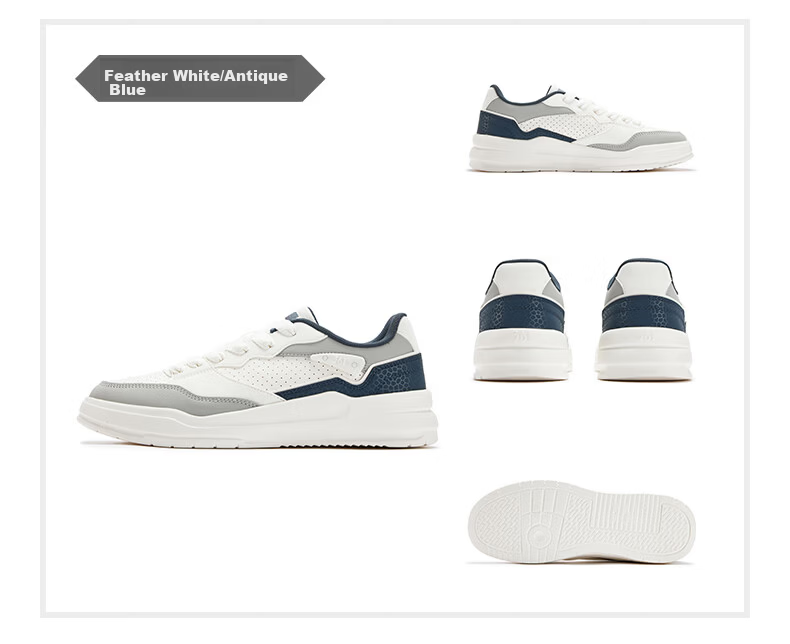 361° Yuhang Casual Men's Shoes Summer Breathable White Thick-Soled Versatile Sports Sneakers Board Shoes Men 672616620-1 44