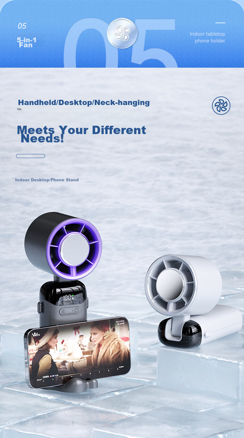 AUX Handheld Mini Fan Semiconductor Cooling Portable Foldable Desktop USB Fan Silent Long Battery Life Outdoor Cooling Device 14