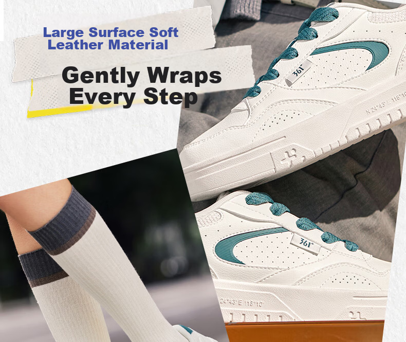 361° Soda Women's Summer Breathable Low-top White Sneakers Lightweight Versatile Casual Shoes 682616618-2 11