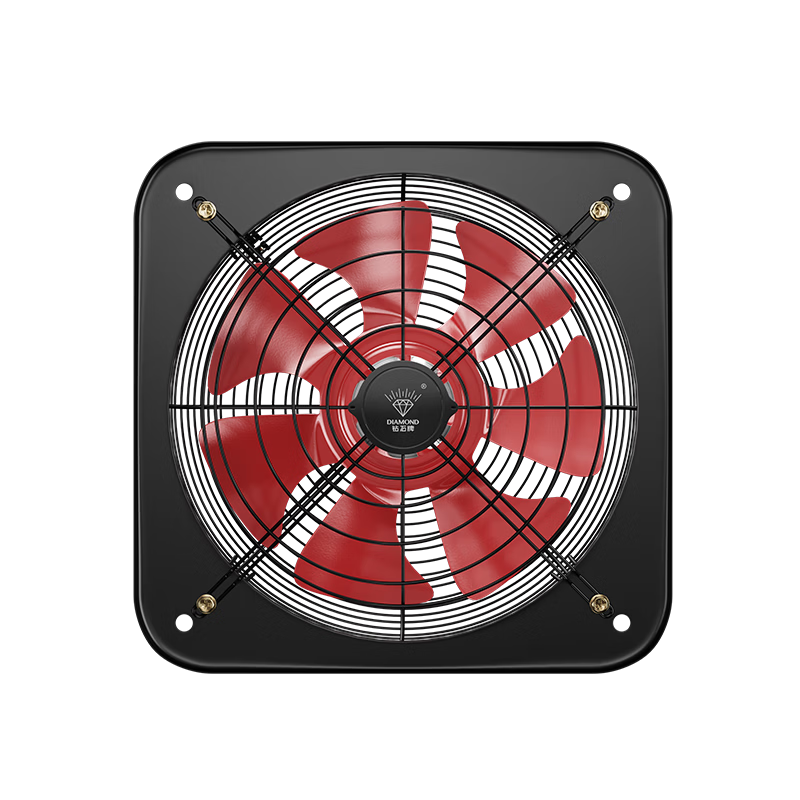 DIAMOND 12-Inch 7-Blade High-Power Industrial Exhaust Fan for Home Kitchen Range Hood Ventilation