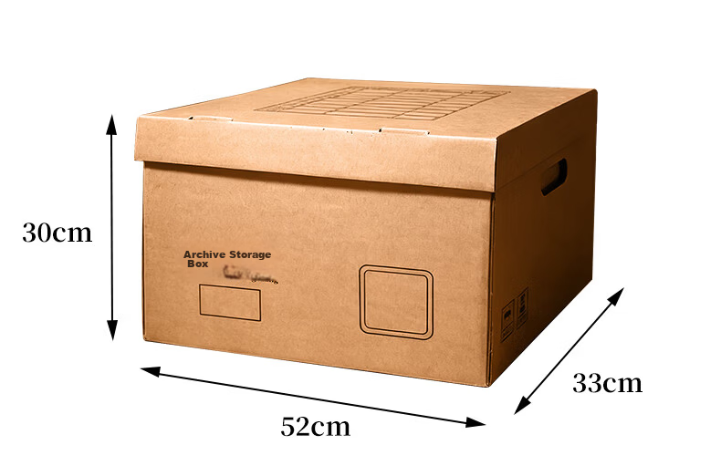 Renxi Large Archive Storage Box Accounting Voucher Storage Box Large Capacity Thickened Kraft Paper Box Financial Document File Box A4 Office Supplies Storage Box Customizable 11
