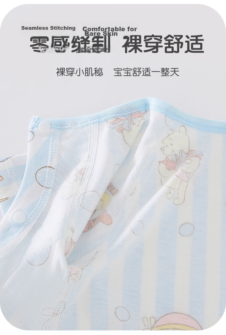 Disney 2-Piece Baby Summer Thin Newborn Romper Set A-Class Cotton Crawling Suit for Boys and Girls Full Moon Gift 7