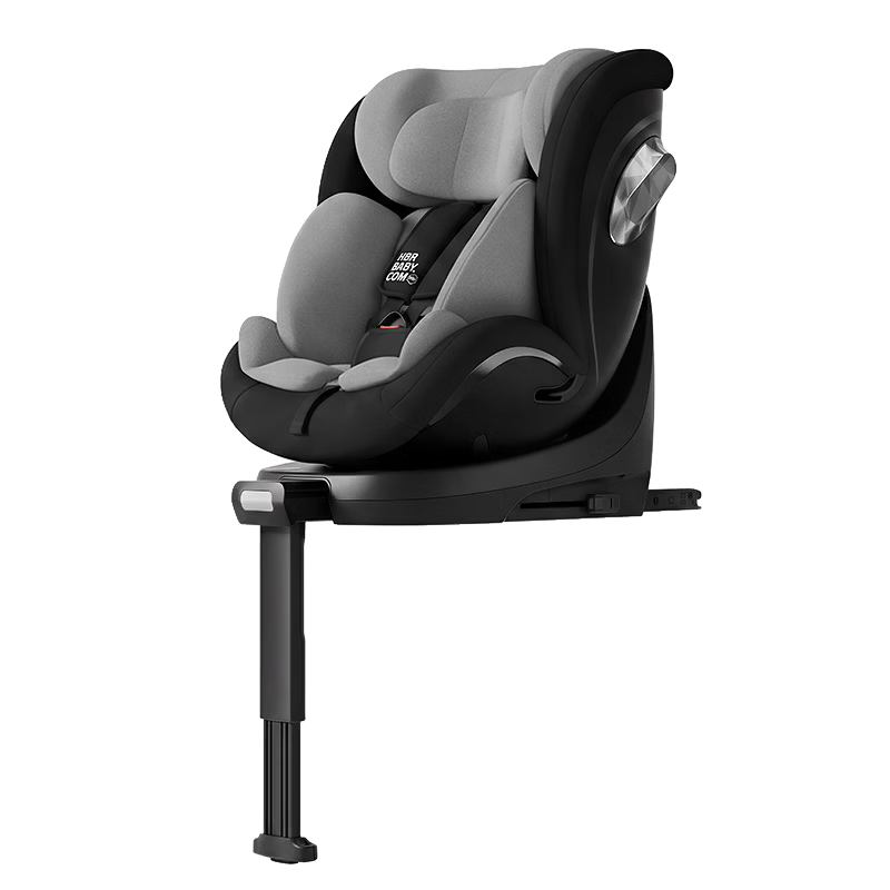 HBR X360pro+ New National Standard Child Safety Seat Infant Car Seat 0-12 Years Baby Ventilated Striped Gray