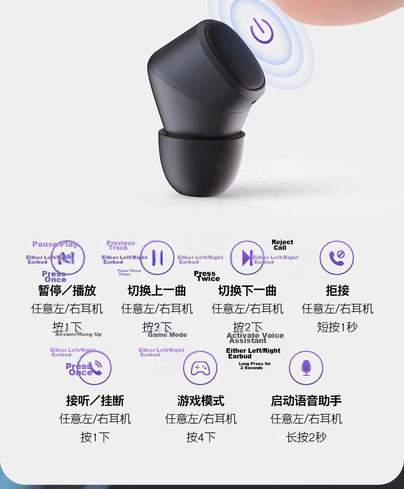 EMEY [Fully Upgraded] T1X True Wireless Bluetooth Earbuds In-Ear Music Calling Low Latency Bluetooth 6.0 Noise Cancellation Compatible with Apple Huawei Xiaomi Honor Pink 23