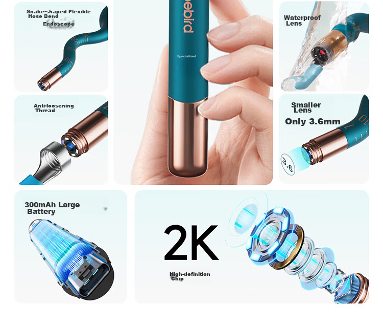 Bebird 3 UltraX Visual Ear Cleaner Hummingbird 2K HD Ear Care Device Birthday Gift Premium Gift Box 32