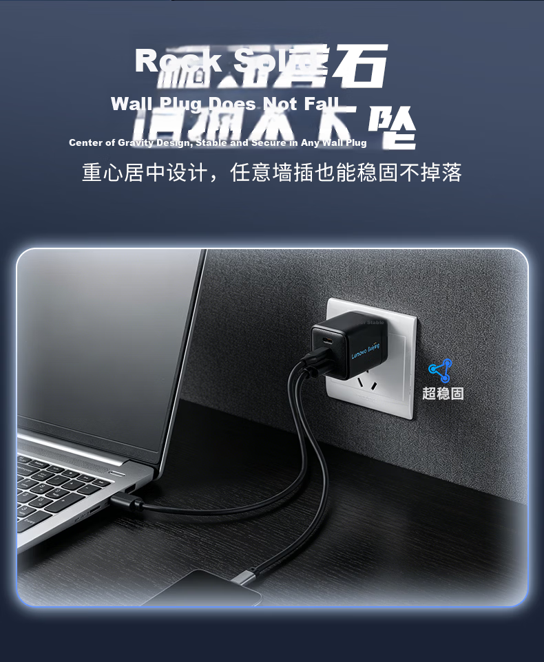 Lenovo 65W GaN Charger Laptop 65W GaN Charger Set Dual-Port Mobile Phone Tablet Portable Type-C Adapter PD Fast Charging 8