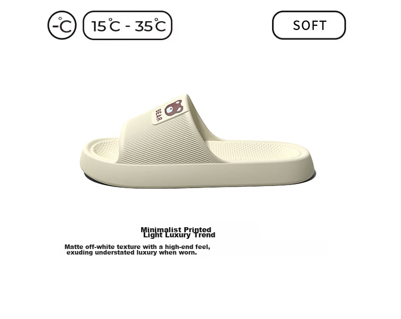 Qiumuxi Home Slippers Couples EVA Non-Slip Indoor Bathroom Student Dorm Shower Soft Feel Men Women Flip Flops 3