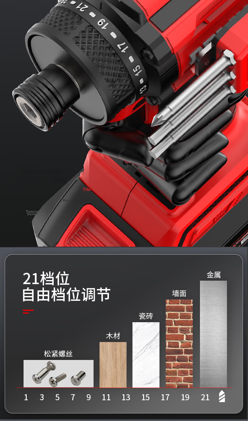 DELIXI ELECTRIC Brushless Impact Screwdriver Cordless Electric Screwdriver Rechargeable Lithium Drill Power Tool 10