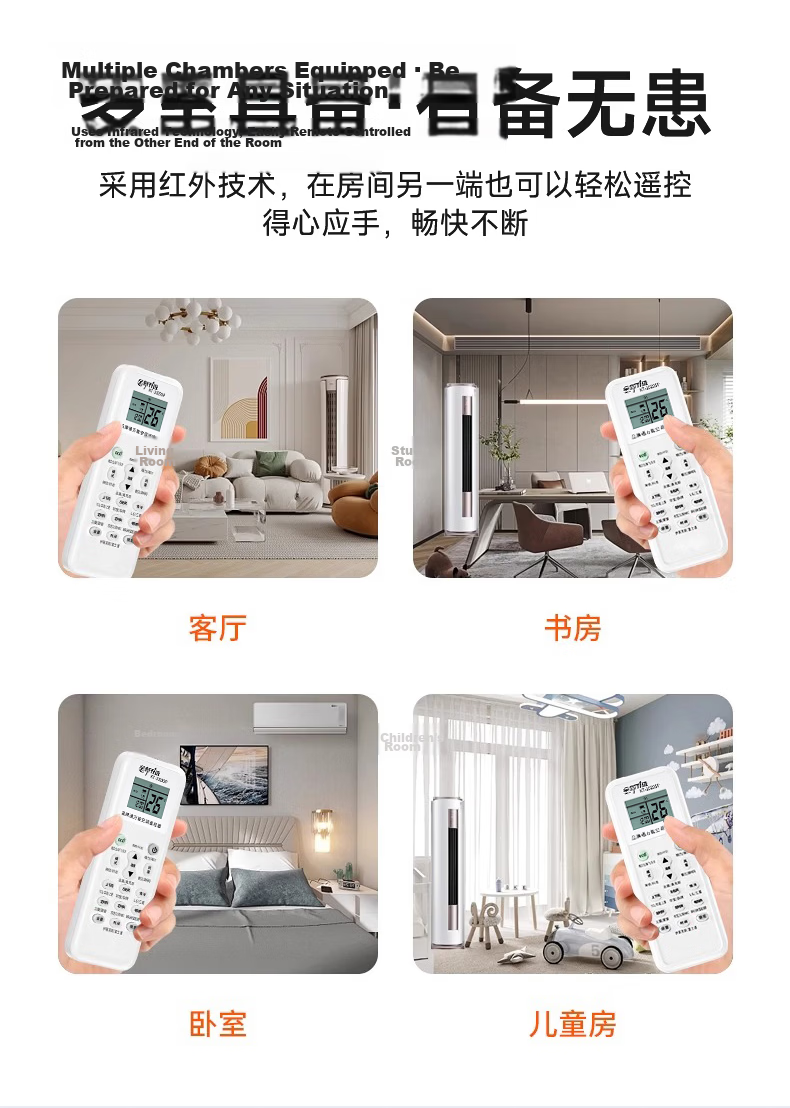 Audolang Universal Air Conditioner Remote Control Compatible with Midea, Gree, Xiaomi, Haier, TCL, Aux, Hisense, Changhong, Zhigao, Kelon and More 12