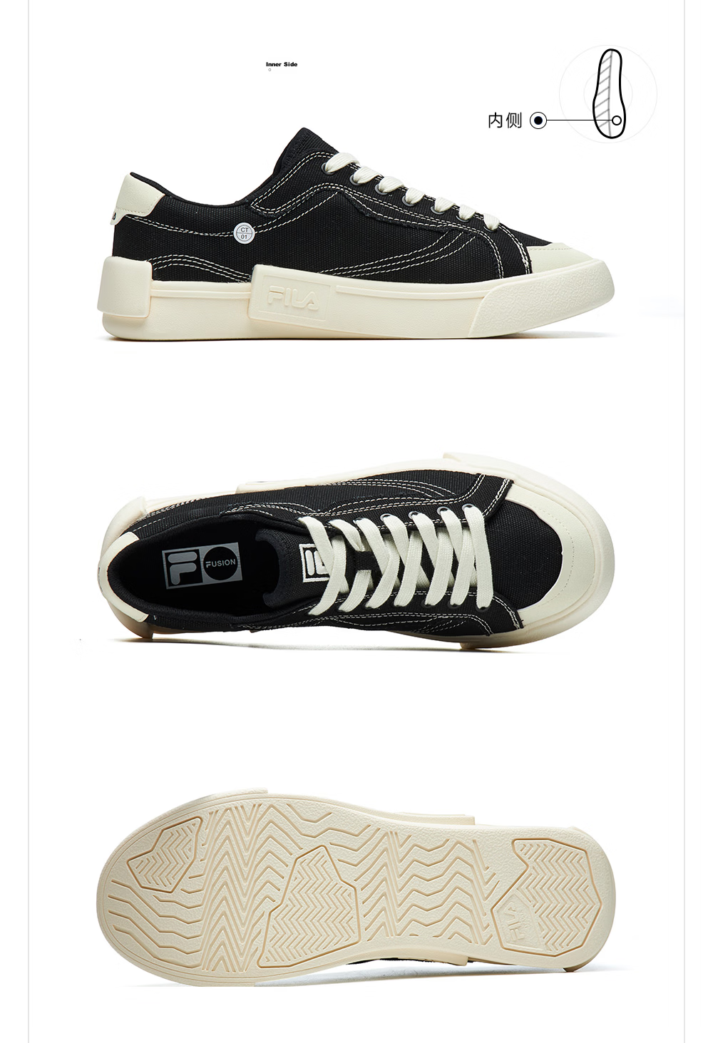 FILAFUSION Fila Trendy Men's Casual Canvas Sneakers Street Style Sports Shoes 15