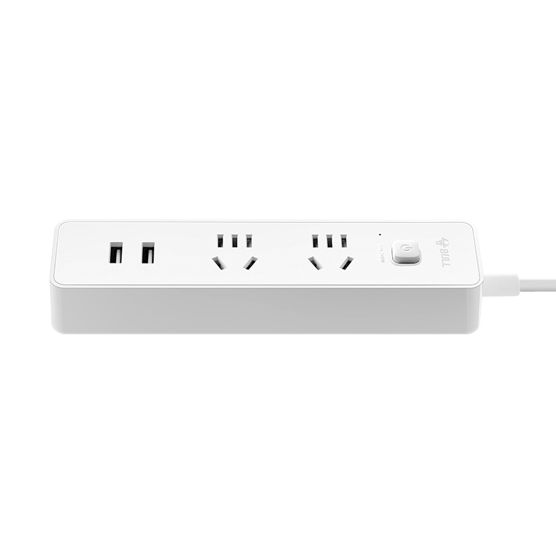 BULL White USB Power Strip/Extension Cord/Power Bar/Power Strip/Extension Cord, 2 USB Ports + 2 Outlets, Total Length 1.5 Meters, GNV-UUC122 Master Switch