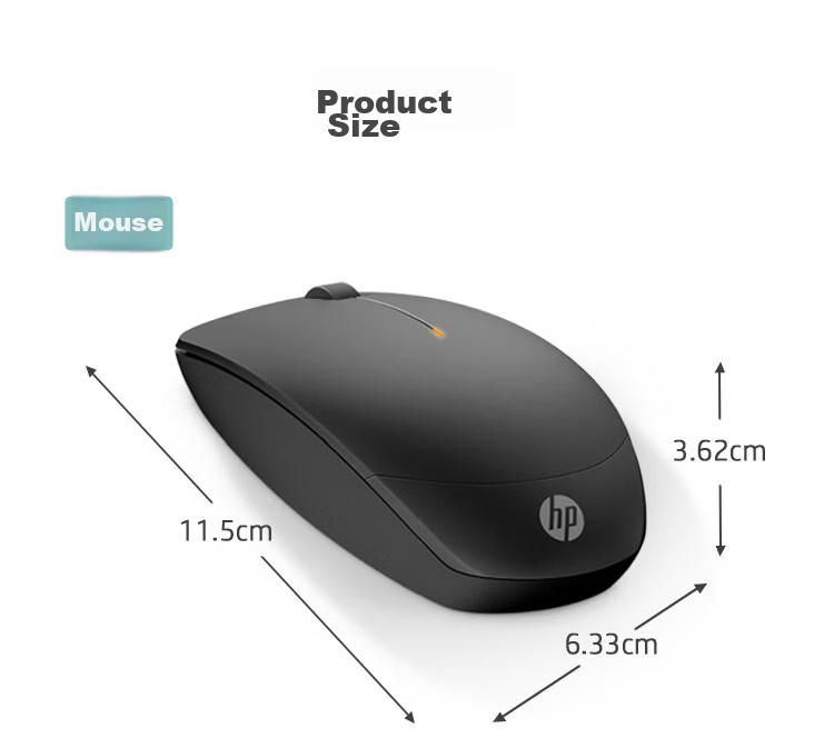 HP Wired Keyboard and Mouse Set USB Plug and Play Silent Office Keyboard and Mouse Full Set for Laptop and Desktop Commercial Use 16