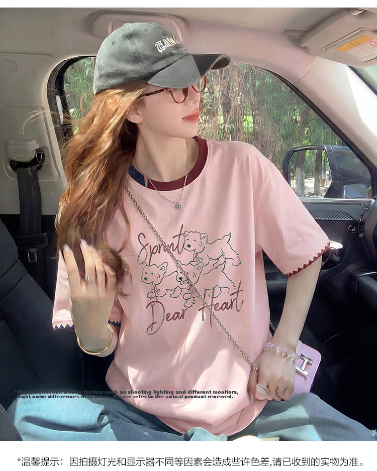 TonLion 2026 Summer Women's Short Sleeve T-Shirt Pure Cotton Youthful Fashionable White Versatile Early Spring Top 22