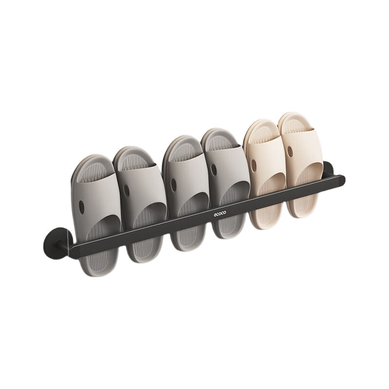 Ecoco Bathroom Slipper Rack, Draining Shelf, Indoor Toilet Wall-Mounted Storage Rack, Towel And Shoe Organizer