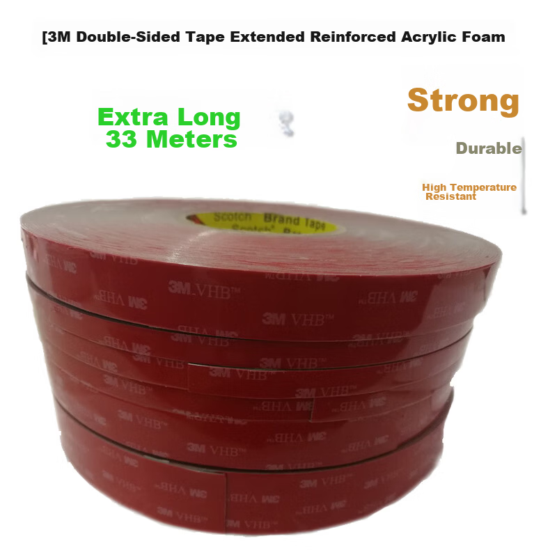 3M Double-Sided Strong Foam Tape Office Stationery/ETC/Home Universal Traceless Waterproof High-Temperature Resistant 5608 Width 10mm Length 33m 4