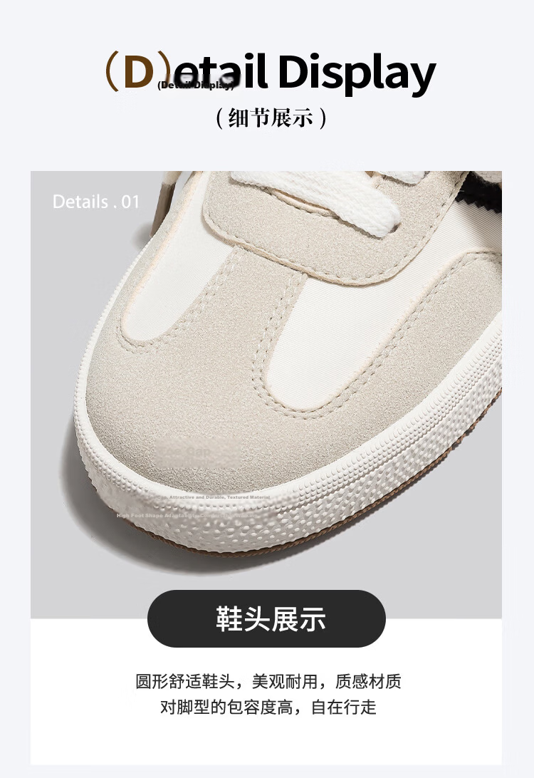 Warrior Casual Training Shoes Flat Sole Slimming Women's Shoes Versatile Soft Sole Sneakers 572 Dark Brown Gray Beige Size 37 5