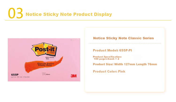 3M Post-it Notes Reminder Sticky Notes Memo Paper Office Supplies Study Essentials Classic Series Rectangular 655P-PI (Pink, 12 Pads/Pack) 7