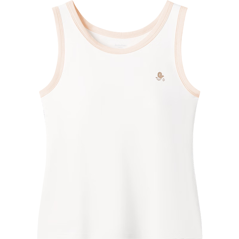 Jiusuiban Padded Children's Vest Girls Development Period 12-15 Years Pure Cotton Base Layer Underwear Teenage Anti-Protrusion Outerwear Top