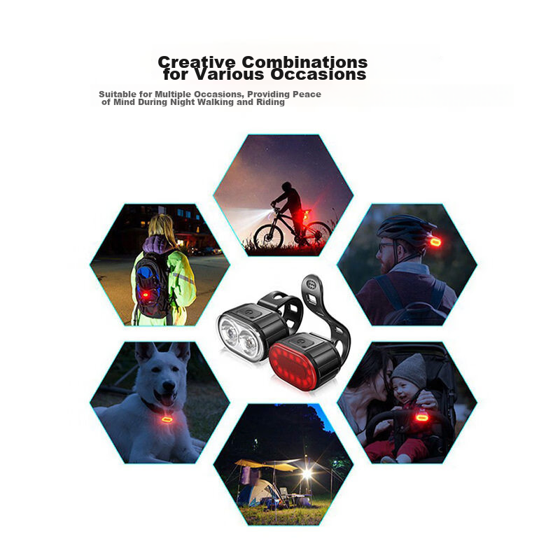 MOTIE Kids Bicycle Light High Brightness Night Riding Flashlight Mountain Road Bike Front and Rear Light Beginner Equipment Accessories 7