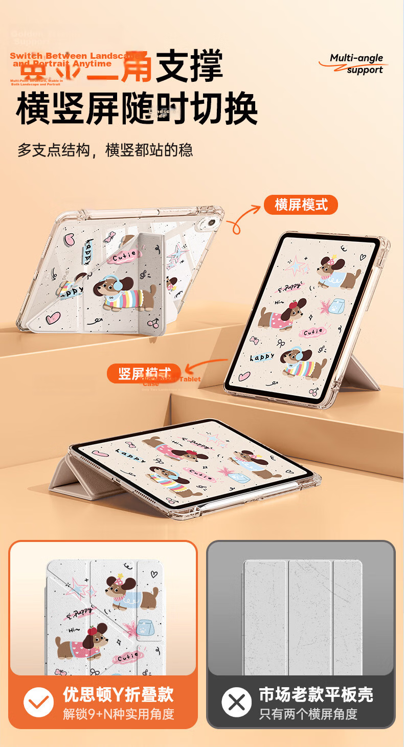 Uston Compatible Apple iPad Mini 7/6 Case 8.3 Inch A17 Pro Chip 25 Models Airbag Shockproof Anti-Pressure Transparent Acrylic Protective Cover 2