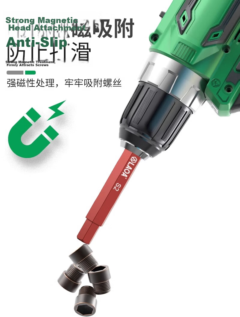 LAOA Magnetic Hexagonal Screwdriver Bit Set 100mm 1.5-6.0mm 7 Pieces 8