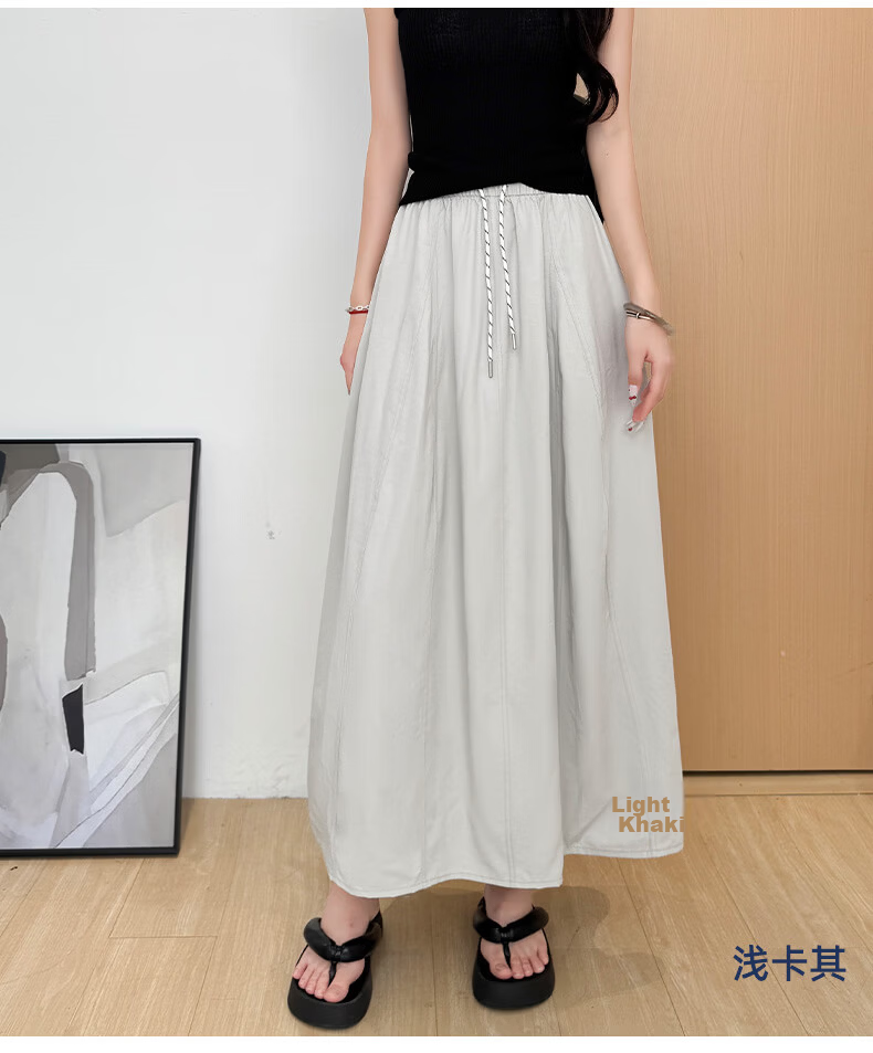 Xueqiman Yamamoto Workwear Women's Skirt 2026 Summer New Lightweight Quick-Dry Ice Silk Casual Skirt 14