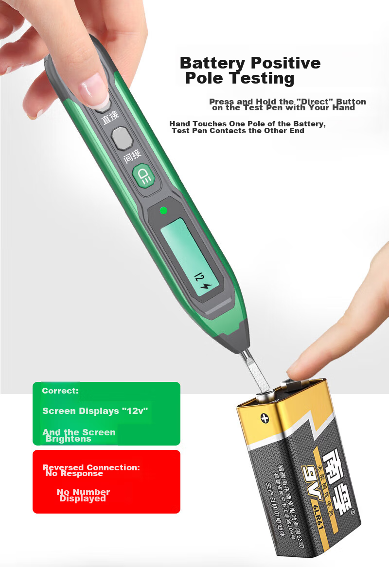 LAOA LA514101 Non-Contact Voltage Tester Pen Inductive Electric Test Pen for Live and Neutral Wire Breakpoint Detection 7
