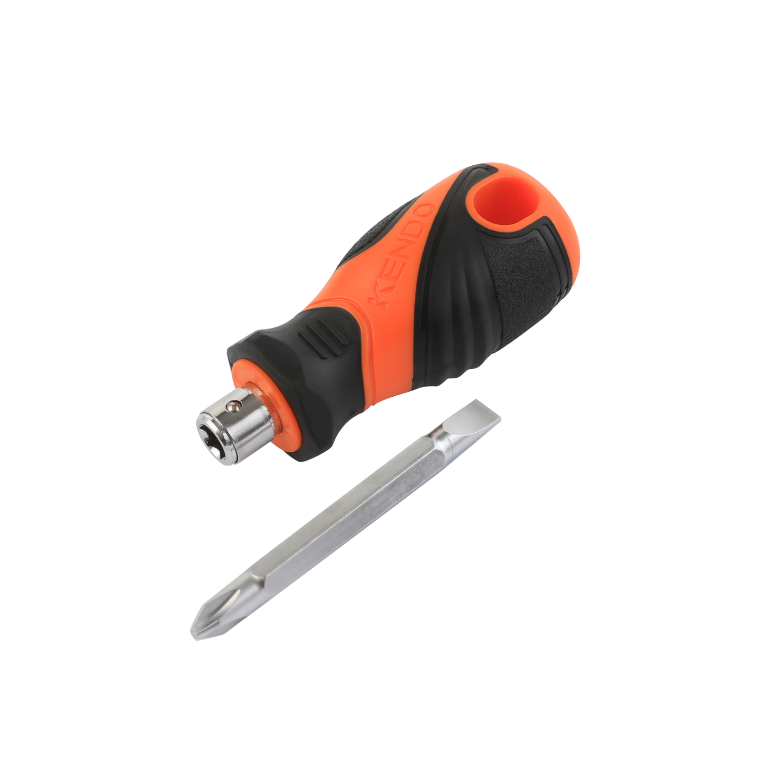 KENDO Industrial Grade 2-in-1 Phillips and Flathead Screwdriver Set with Small Stubby Handle