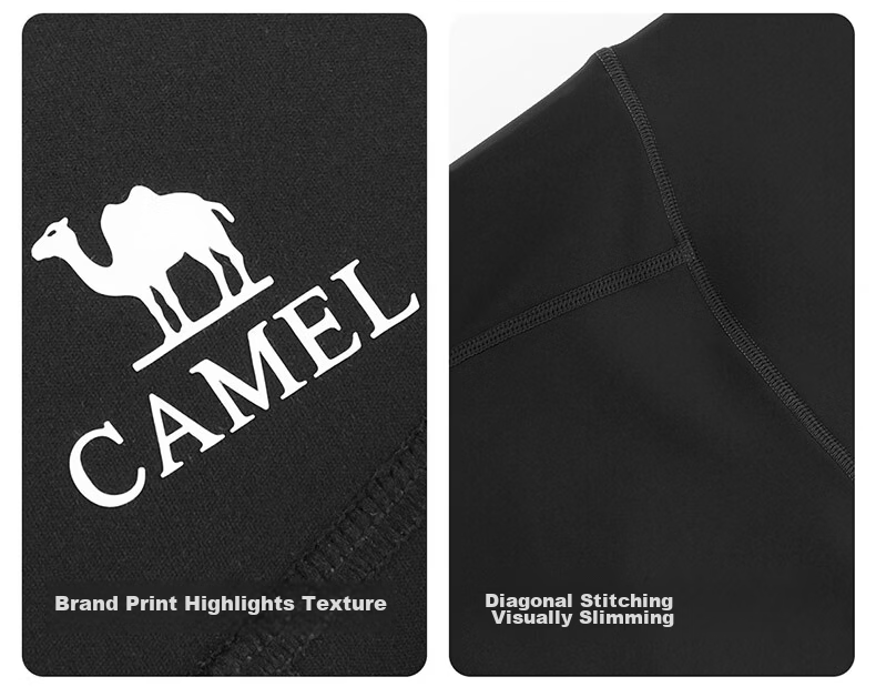 CAMEL Original Yarn Sun Protection Yoga Shorts Women Ice Cooling Breathable Sports Biker Shorts Y26BY1L7024A Rock Mist Gray M 30