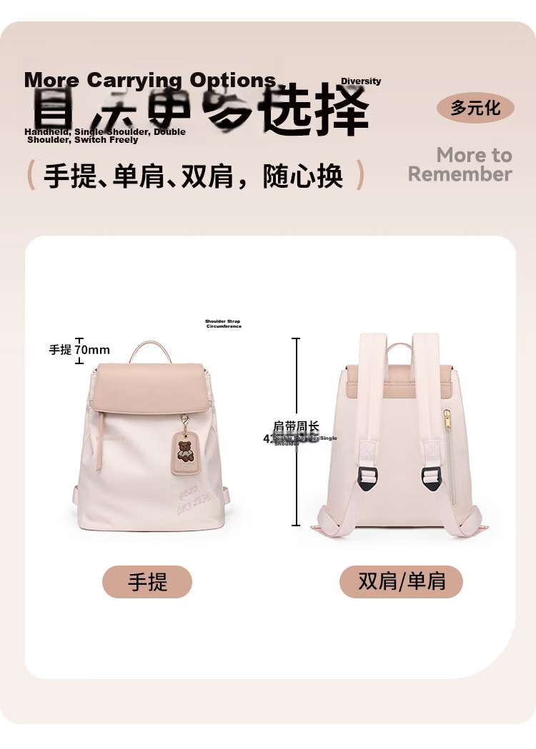 POLO Women's Casual Lightweight Backpack Small Bag iPad Laptop Bag Fashion Commuter Travel Student School Backpack 11
