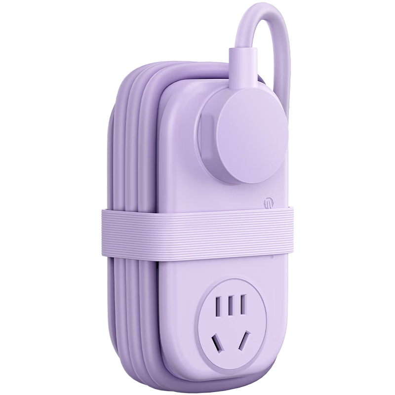 ORICO New National Standard 3C Certified Power Strip/Socket/Multifunctional Extension Cord/Pocket Power Strip/Power Board/Multiple Outlet Extension Cord/4 AC Ports 1.5m Purple