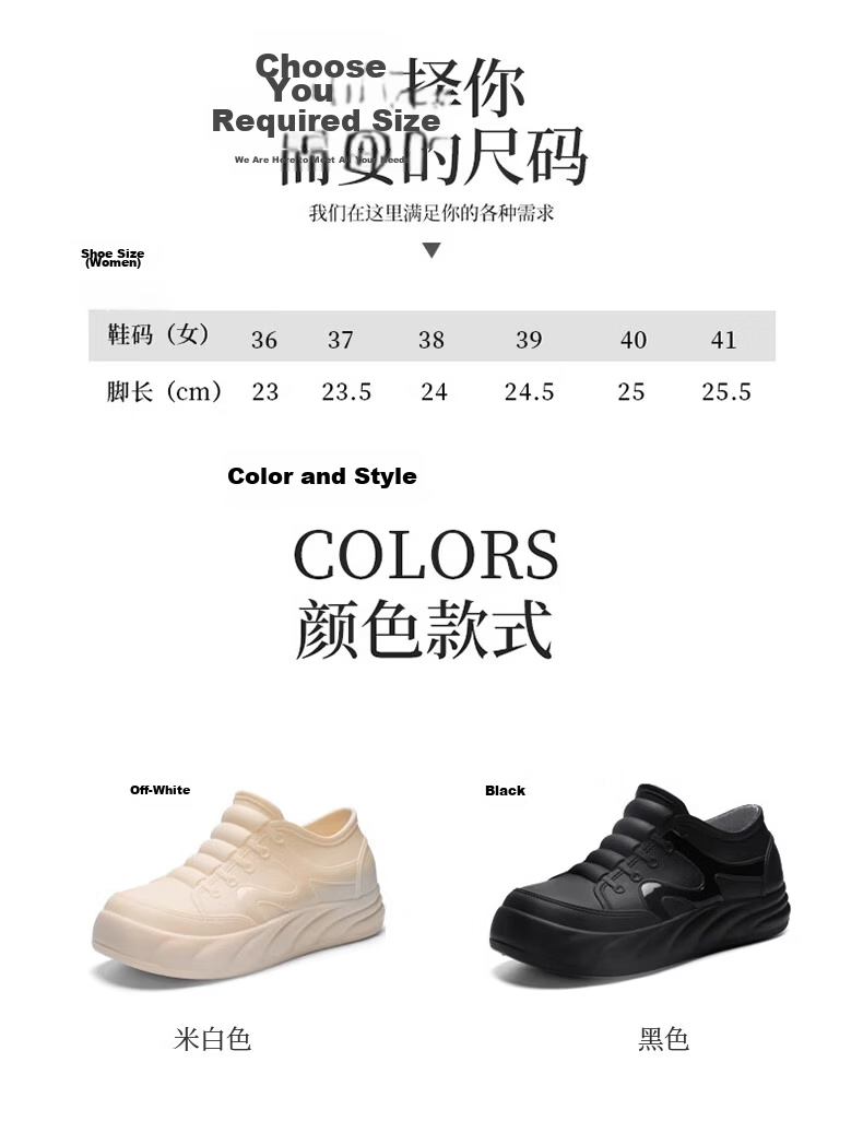 FOOTOPPO Women's Short Tube Height Increasing Rain Boots Non-Slip Low-Cut Soft Sole Fashion Thick-Soled Outdoor Waterproof Shoes for Adults 8